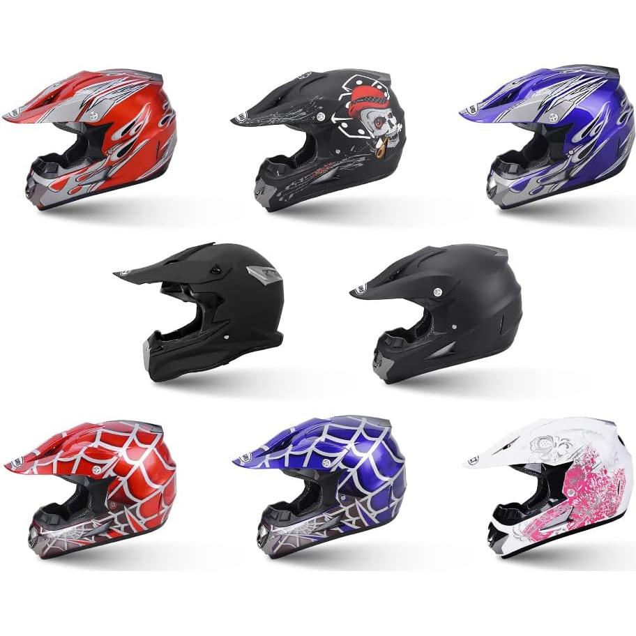 Casco de Motocross OUMURS D001TY02811ZB con Gafas y Guantes