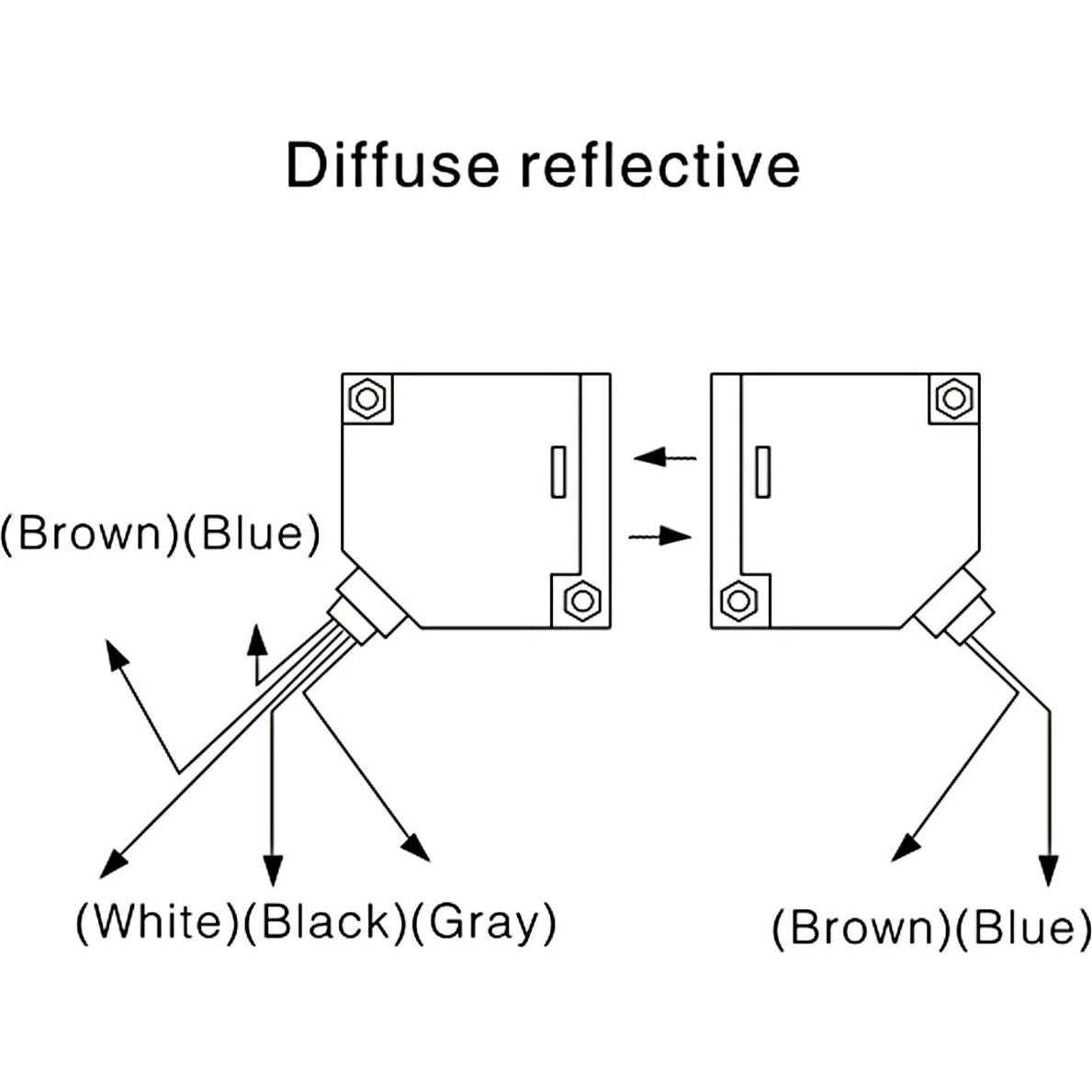 Sensor Fotoeléctrico Heschen E3JK-5DM2-5L DC12-24V 5m