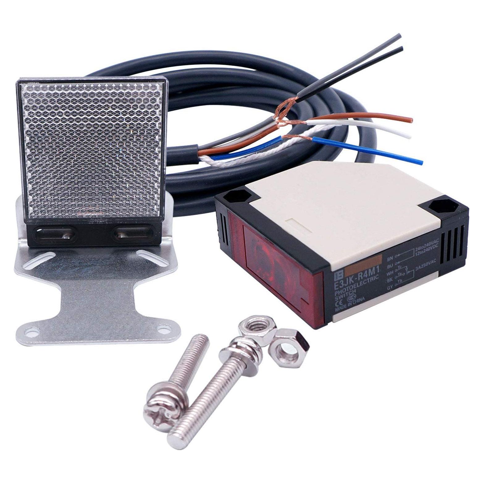 Sensor Fotoeléctrico Taiss E3JK-R4M1 12-240VDC 24-240VAC 3m