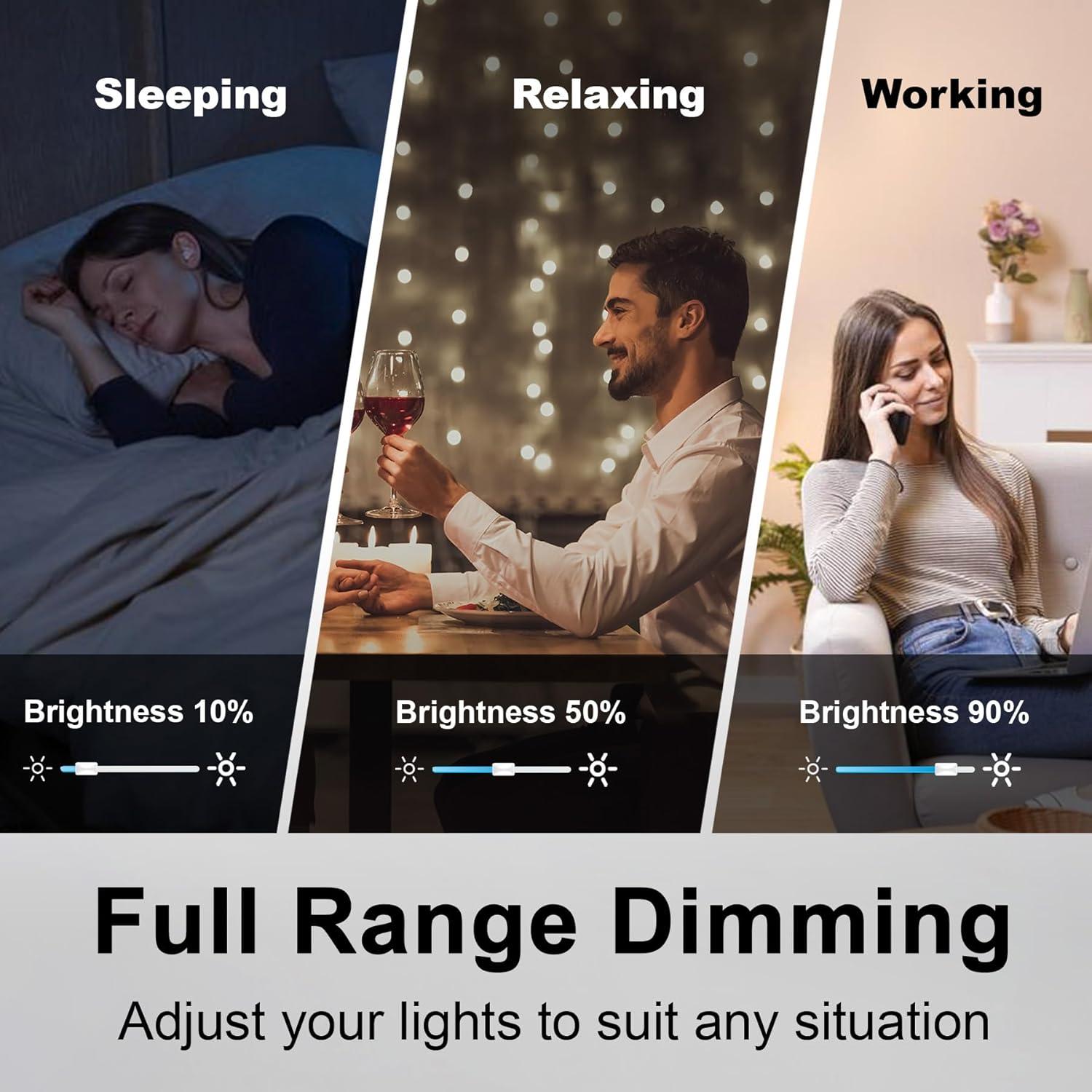 Interruptor Regulable BESTTEN 10 Pack Blanco 120V LED CFL