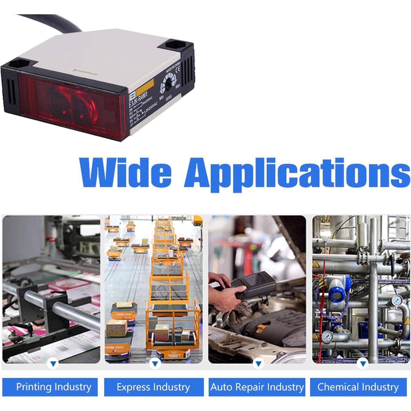 Interruptor Fotoeléctrico Ejoyous E3JK-R4M1 AC 90-250V 3A