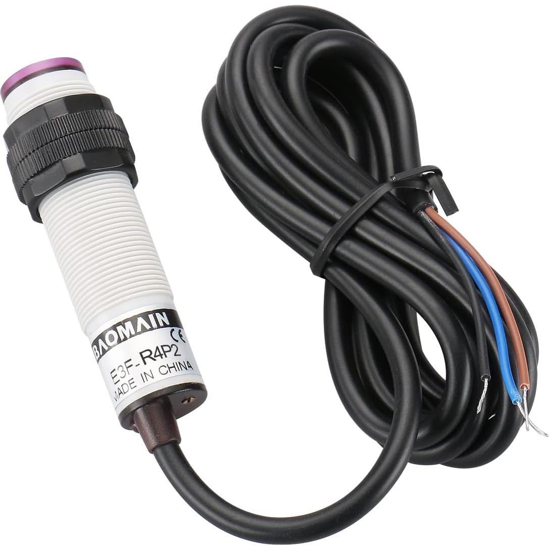 Sensor Fotoeléctrico Baomain E3F-R4P2 PNP NC 4m 10-30V