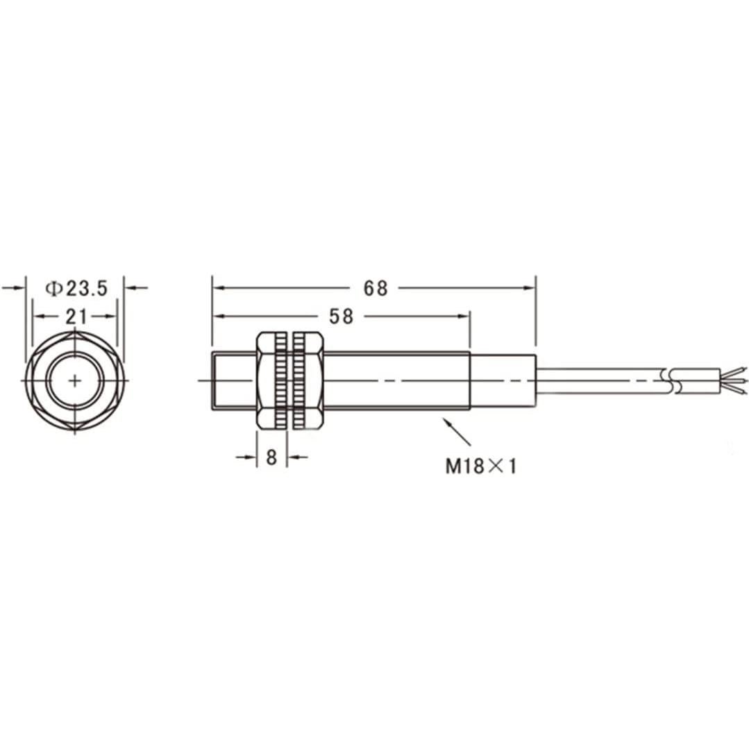 Sensor Fotoeléctrico Baomain E3F-R4P2 PNP NC 4m 10-30V