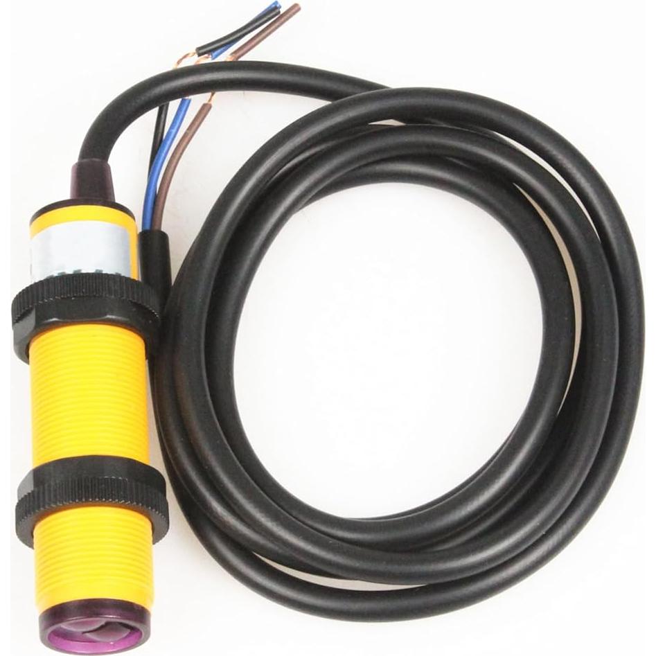 NOYITO E3F-DS10C4 Proximity Switch Photoelectric Sensor 10cm Detection Distance Diffuse Reflection Infrared Sensor DC 6-36V 3-Wire NPN NO