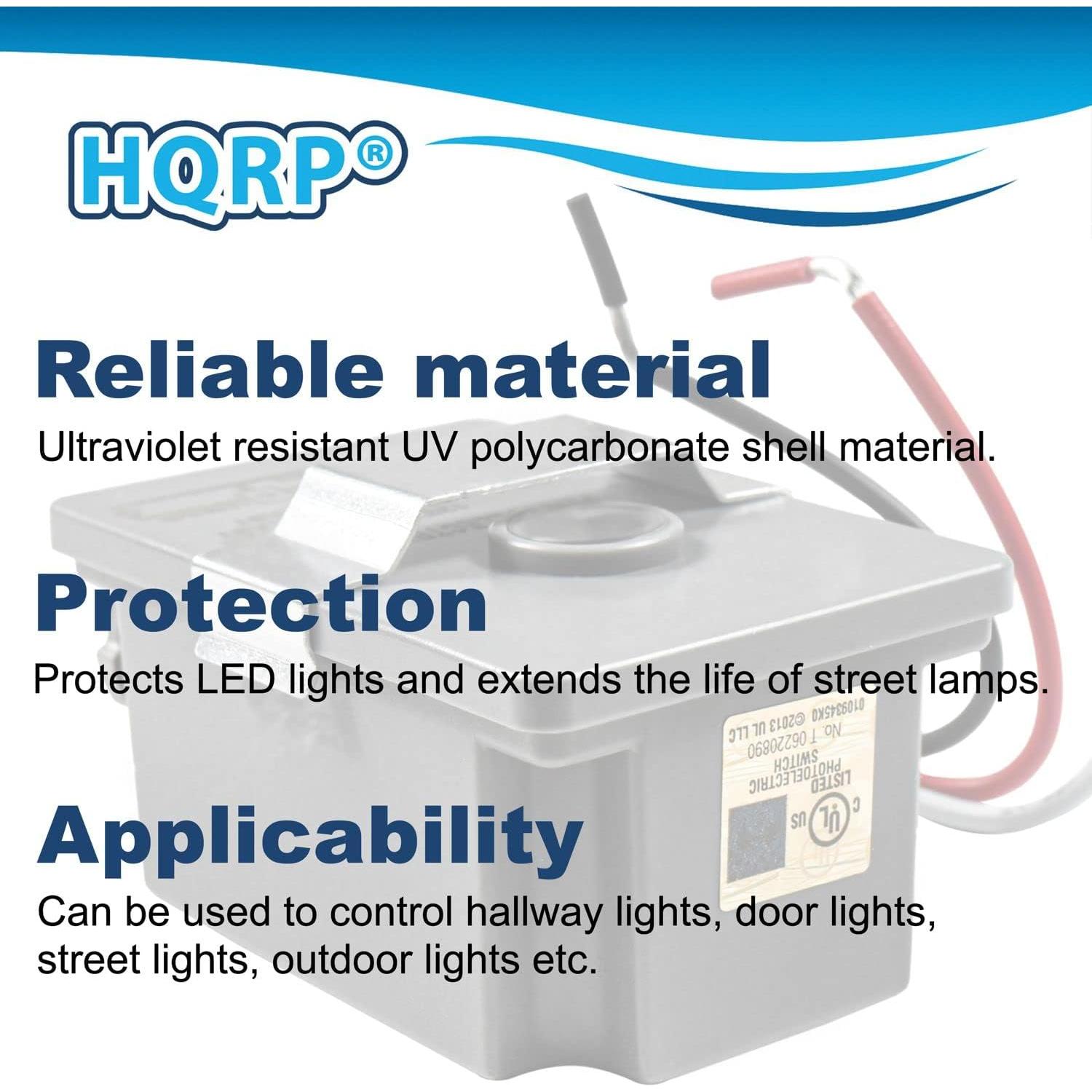 HQRP 2-Pack Sensor de Luz Térmico Fotocélula 120V 1800W