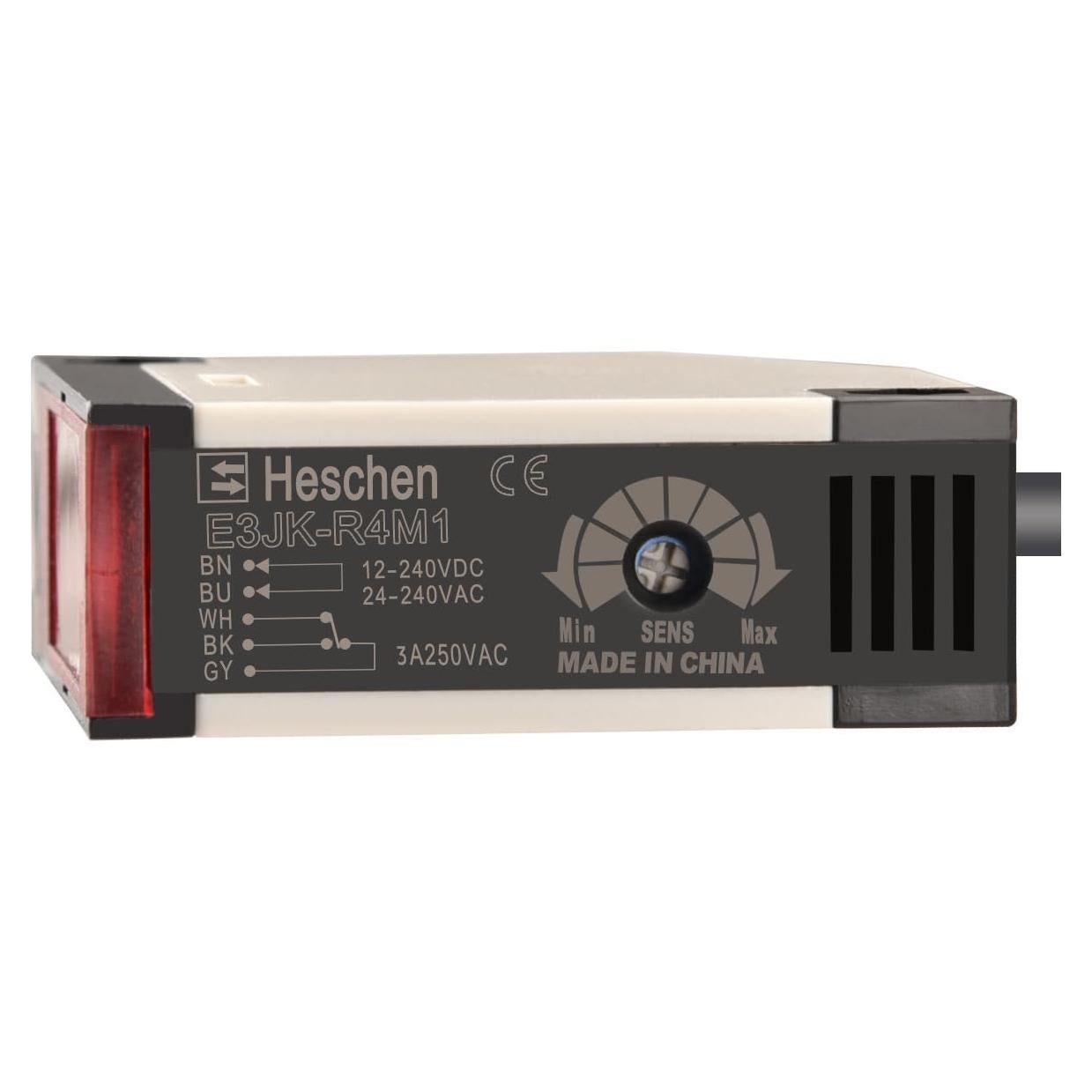 Sensor Fotoeléctrico Heschen E3JK-R4M1 4m IP65 24-240VAC/12-240VDC