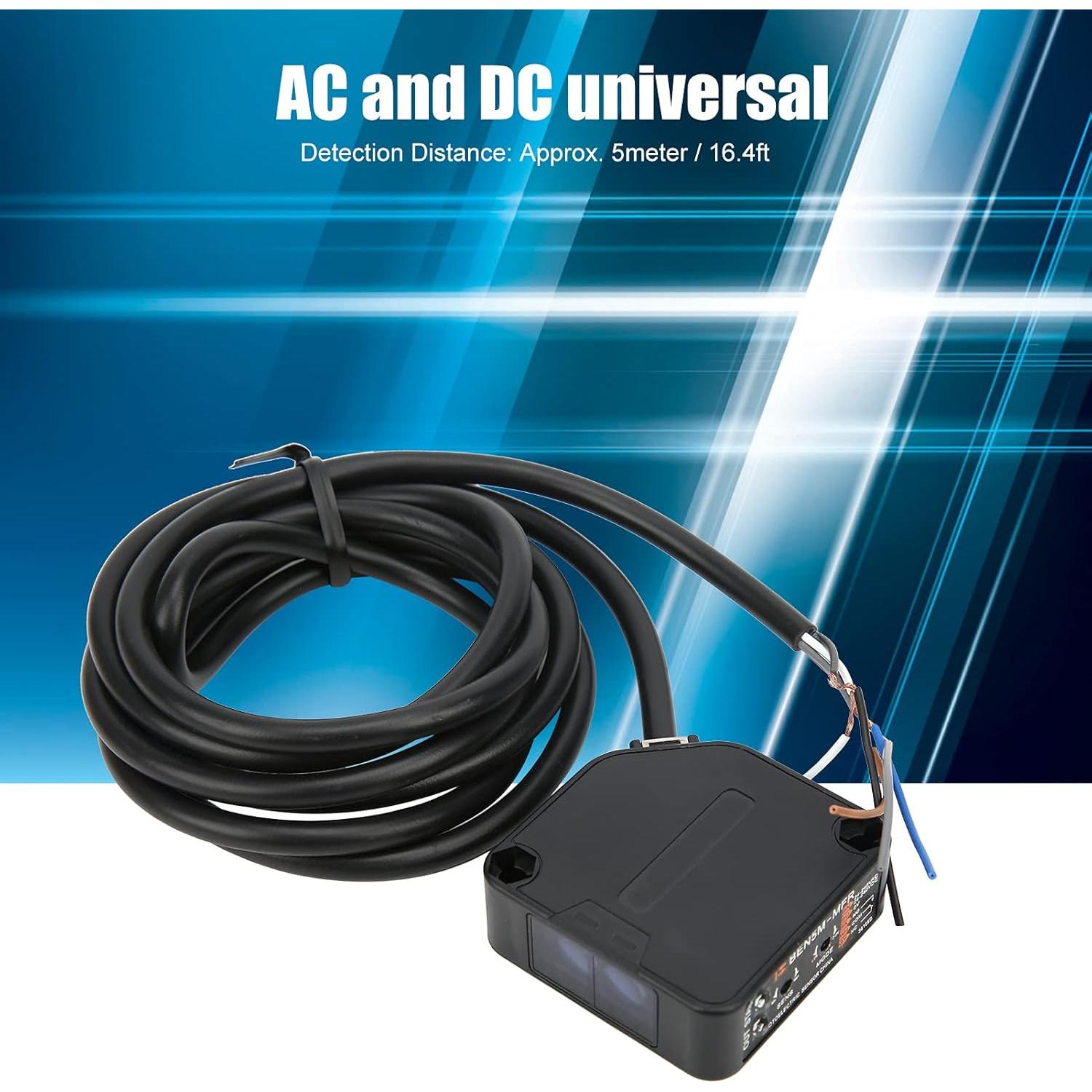 Sensor Fotoeléctrico Alvinlite 24-240V 5m Detección Industrial