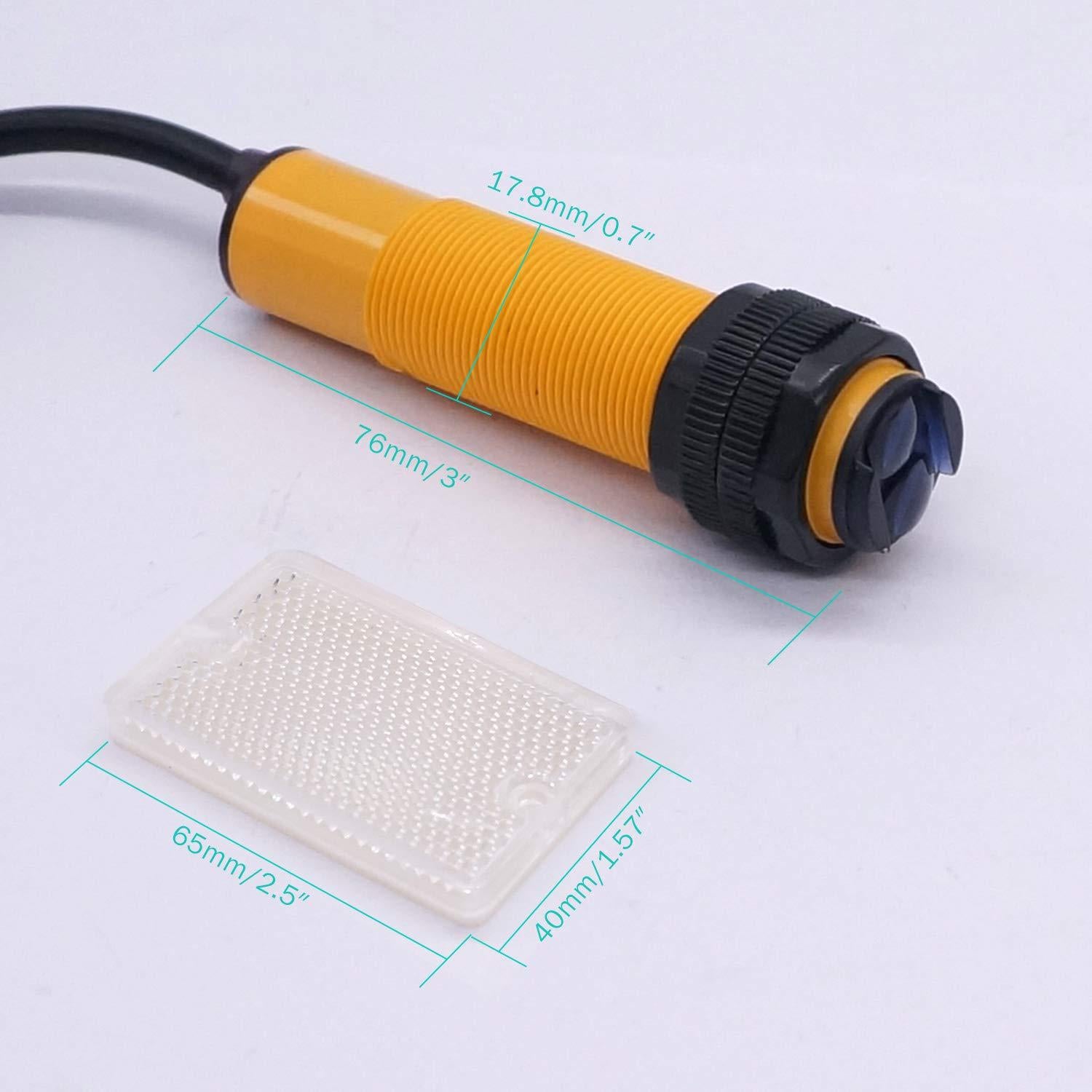 Interruptor fotoeléctrico Taiss E3F-R2P1 2m PNP NO 6-36VDC