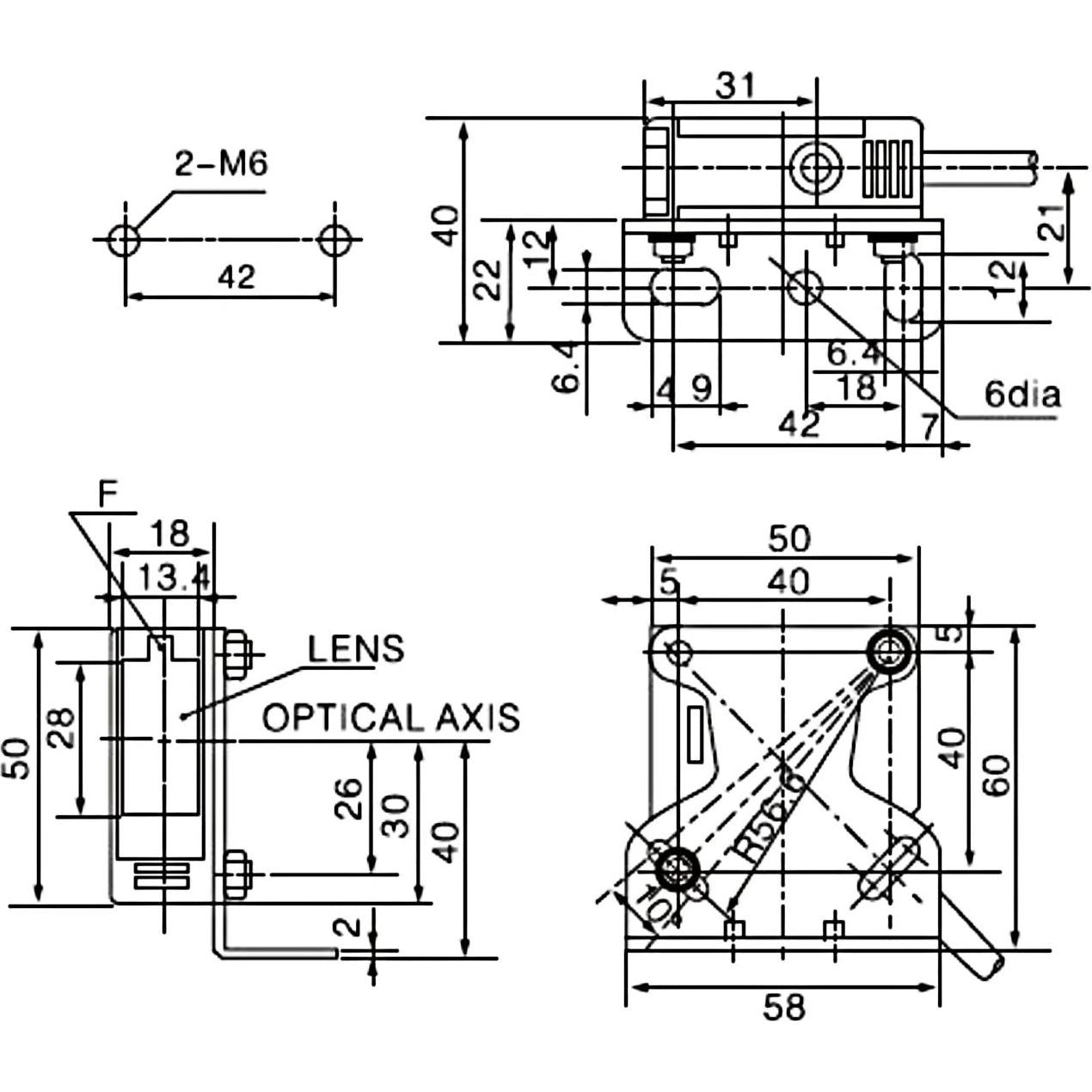 Sensor Fotoeléctrico Heschen E3JK-R4M2 AC90-250V 4m Reflexión