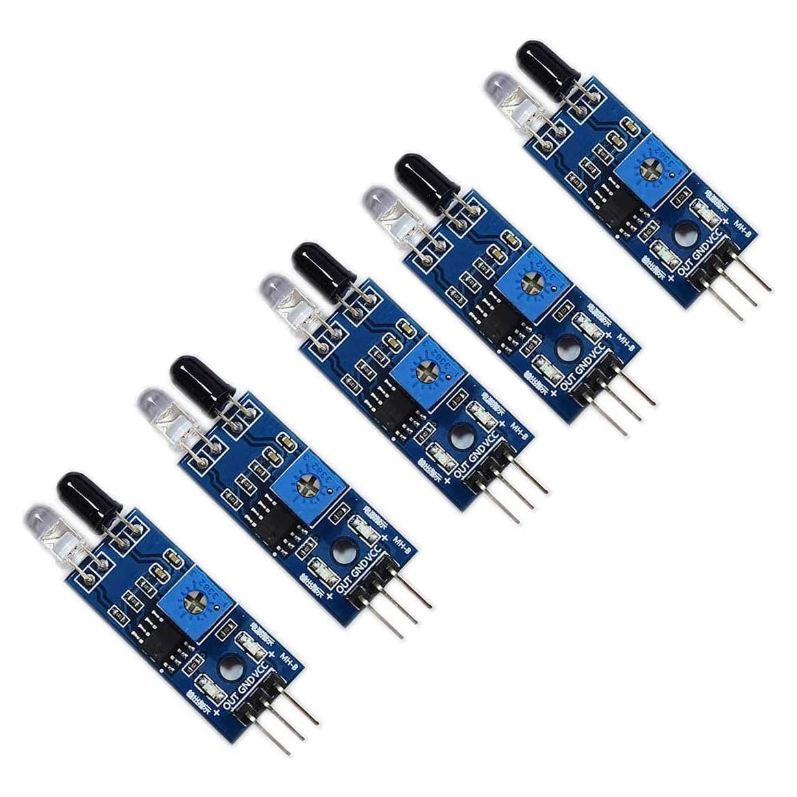 Kiro&Seeu 5 Piezas Sensor Infrarrojo Evitador de Obstáculos 2-30cm