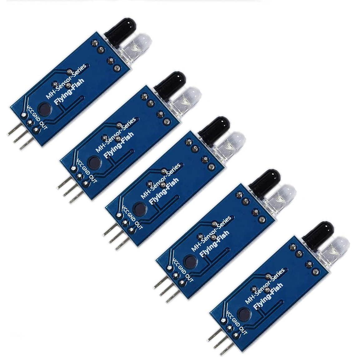 Kiro&Seeu 5 Piezas Sensor Infrarrojo Evitador de Obstáculos 2-30cm