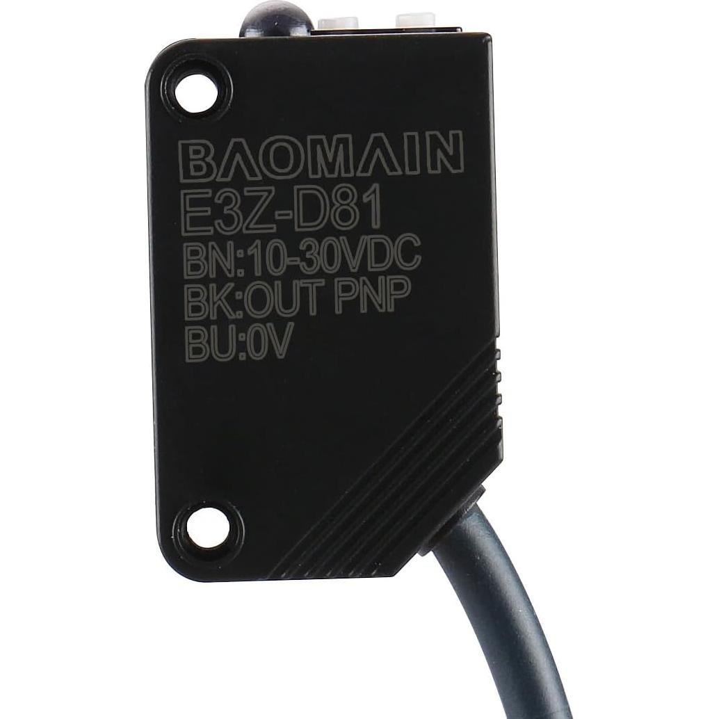 Sensor Fotoeléctrico de Reflexión Difusa Baomain E3Z-D81, 10-30V DC, IP65