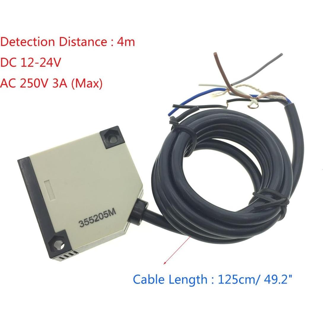 Sensor Fotoeléctrico Retroreflectante YXQ E3JK-R4M2 DC 12-24V