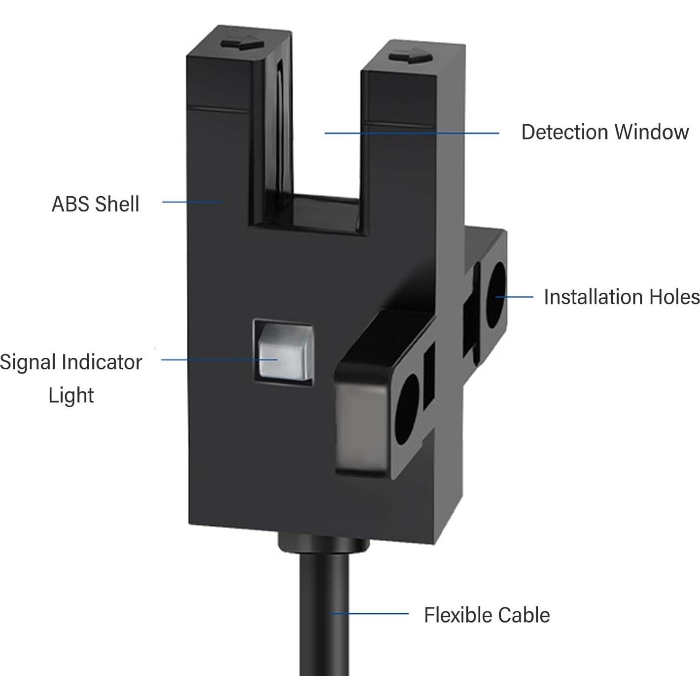 5 Sensores Fotoeléctricos NPN WALFRONT DC 5-24V Ranura U