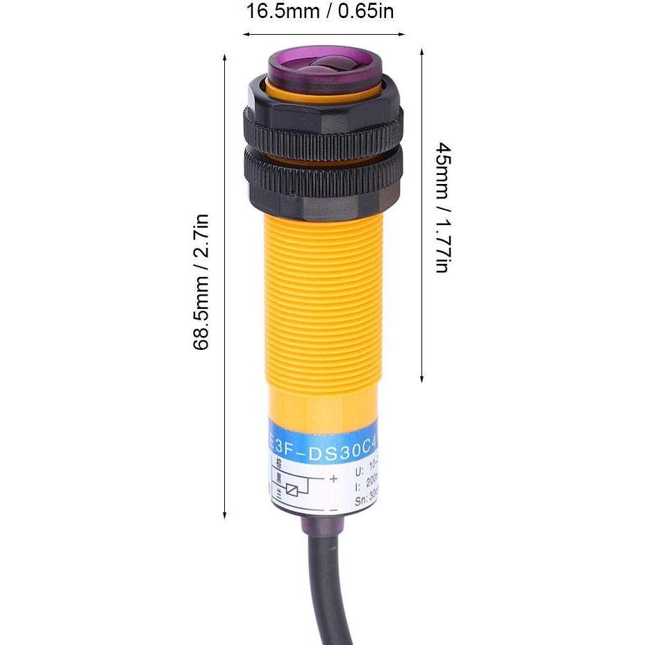 10 Interruptores Fotoeléctricos JYIO E3F-DS30C4 NPN 30cm 10-30VDC