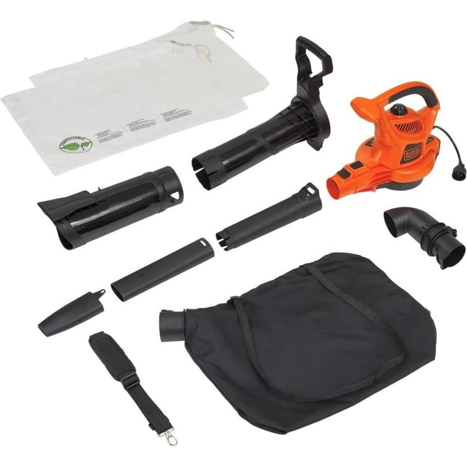 Soplador y Aspiradora Eléctrica BLACK+DECKER BV6000 3 en 1