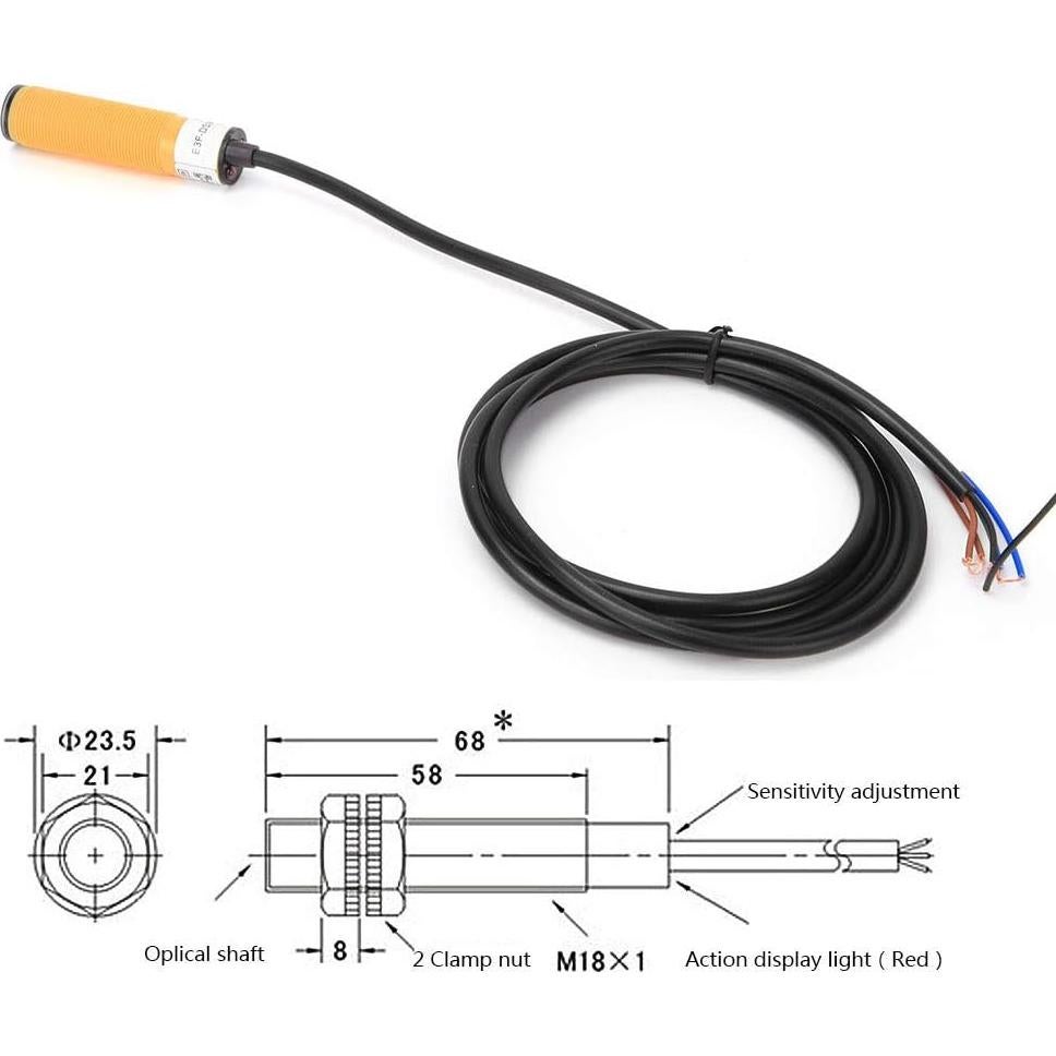 Sensor Fotoeléctrico E3F-DS30C4 NPN 10-30V 5-30cm FTVOGUE