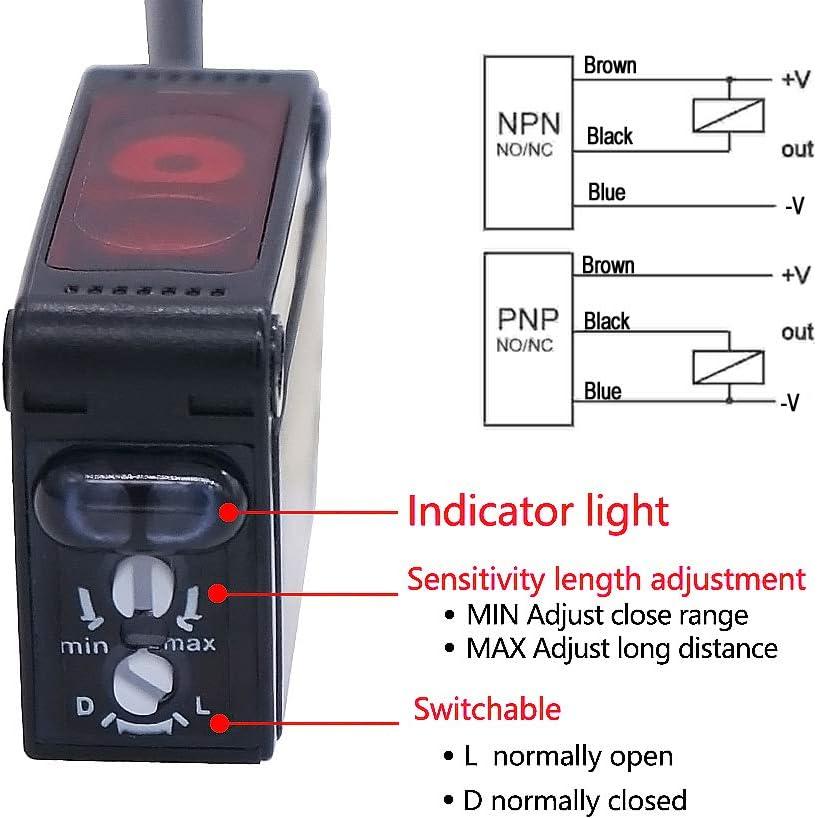 Sensor Fotoeléctrico Infrarrojo Twidec E3Z-HT12-2Z 0-40m NPN