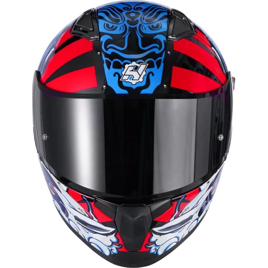 Casco Integral HAX Obsidian Doble Visera Samurai Rojo M