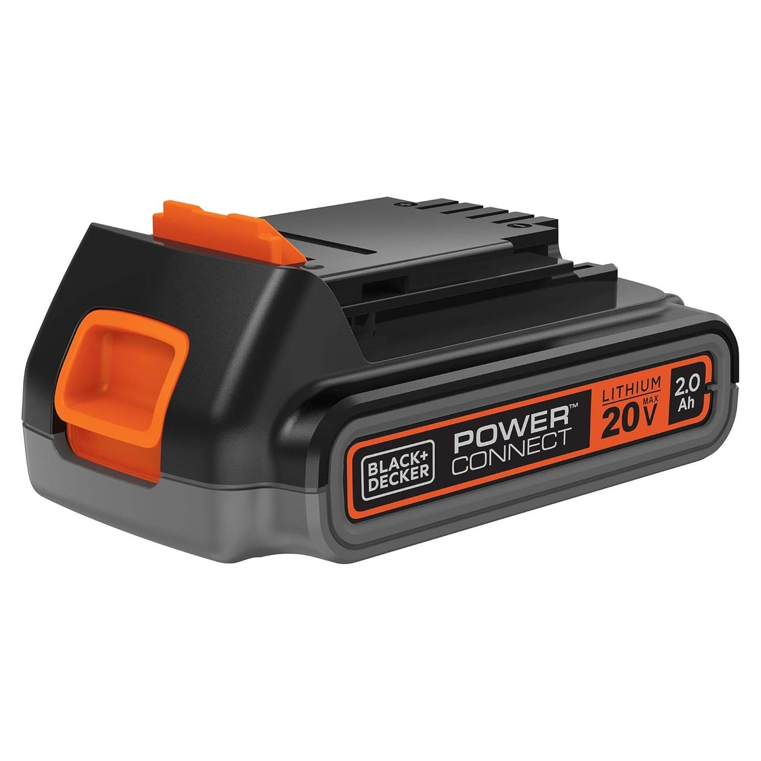 BLACK+DECKER 20V MAX 2.0 Ah Lithium Ion Battery, Rechargeable Cordless Tool Battery Packs, Compatible with the 20V MAX BLACK + DECKER Battery Platform (LBXR2020APB)