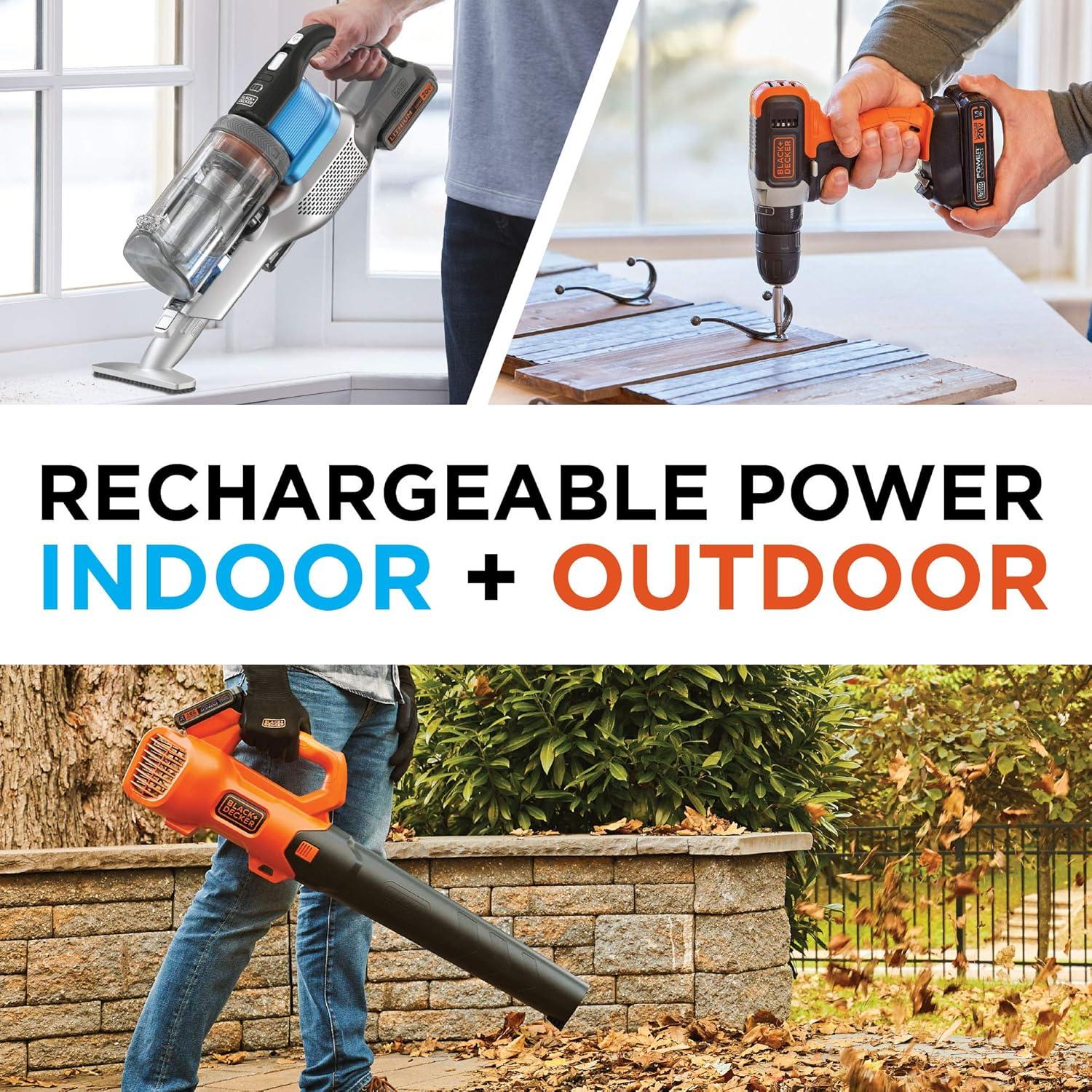 BLACK+DECKER 20V MAX 2.0 Ah Lithium Ion Battery, Rechargeable Cordless Tool Battery Packs, Compatible with the 20V MAX BLACK + DECKER Battery Platform (LBXR2020APB)