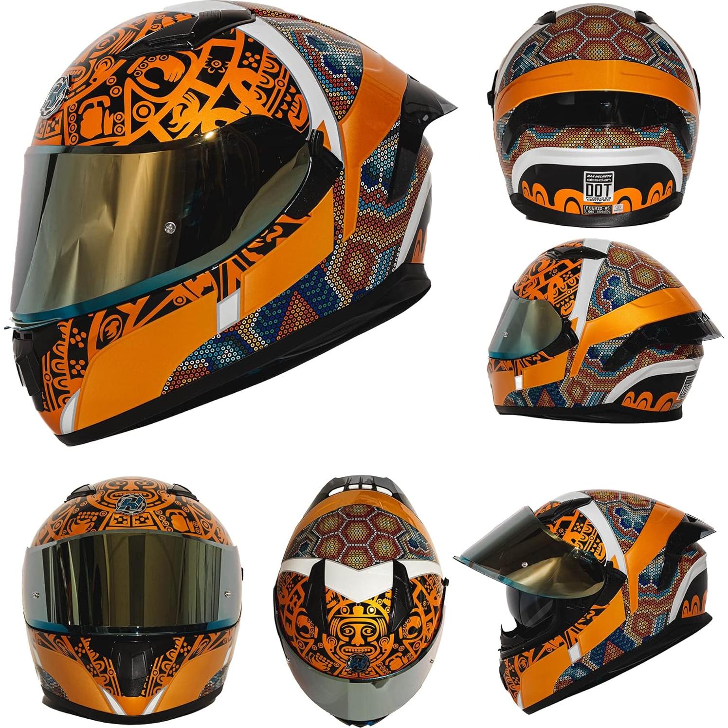Casco Integral HAX Obsidian Doble Visera Adulto 2,06 kg