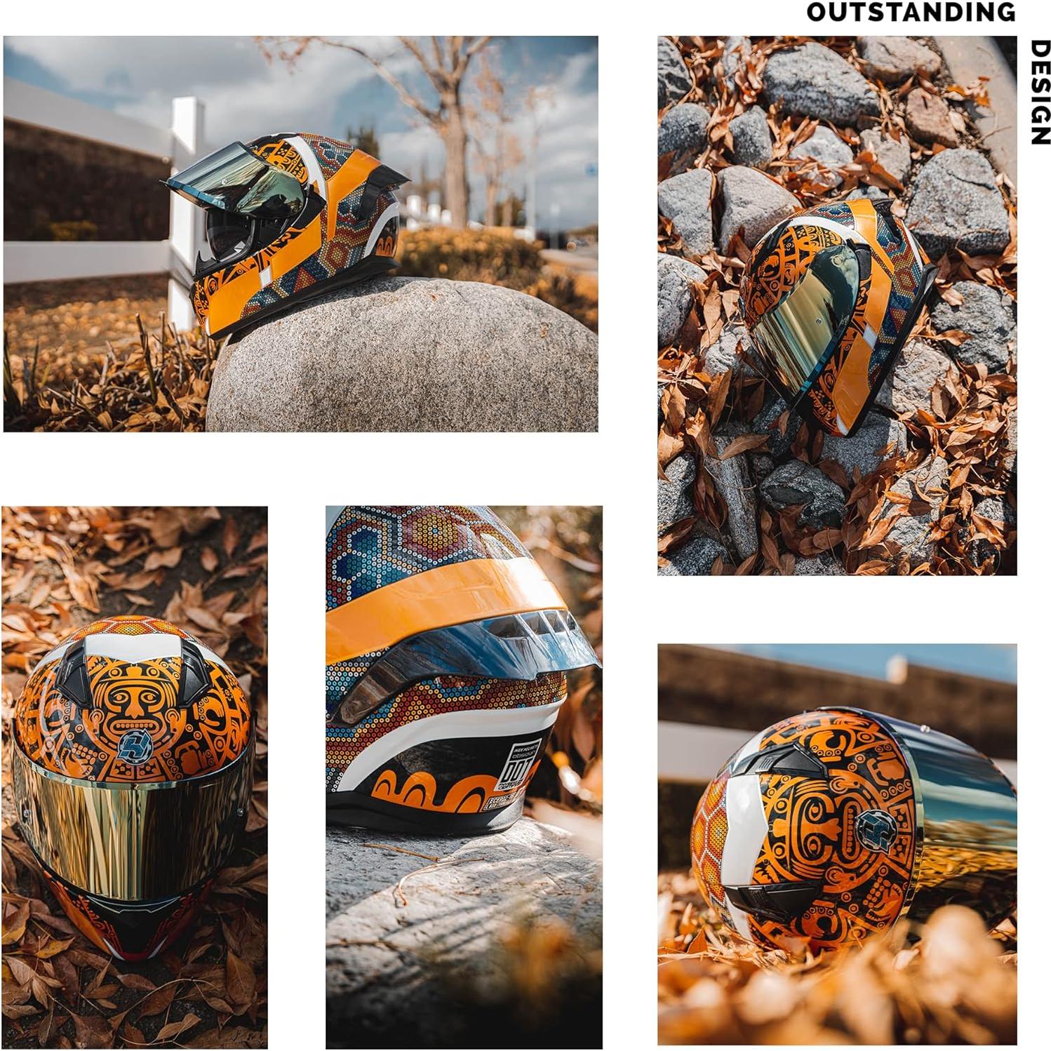 Casco Integral HAX Obsidian Doble Visera Adulto 2,06 kg