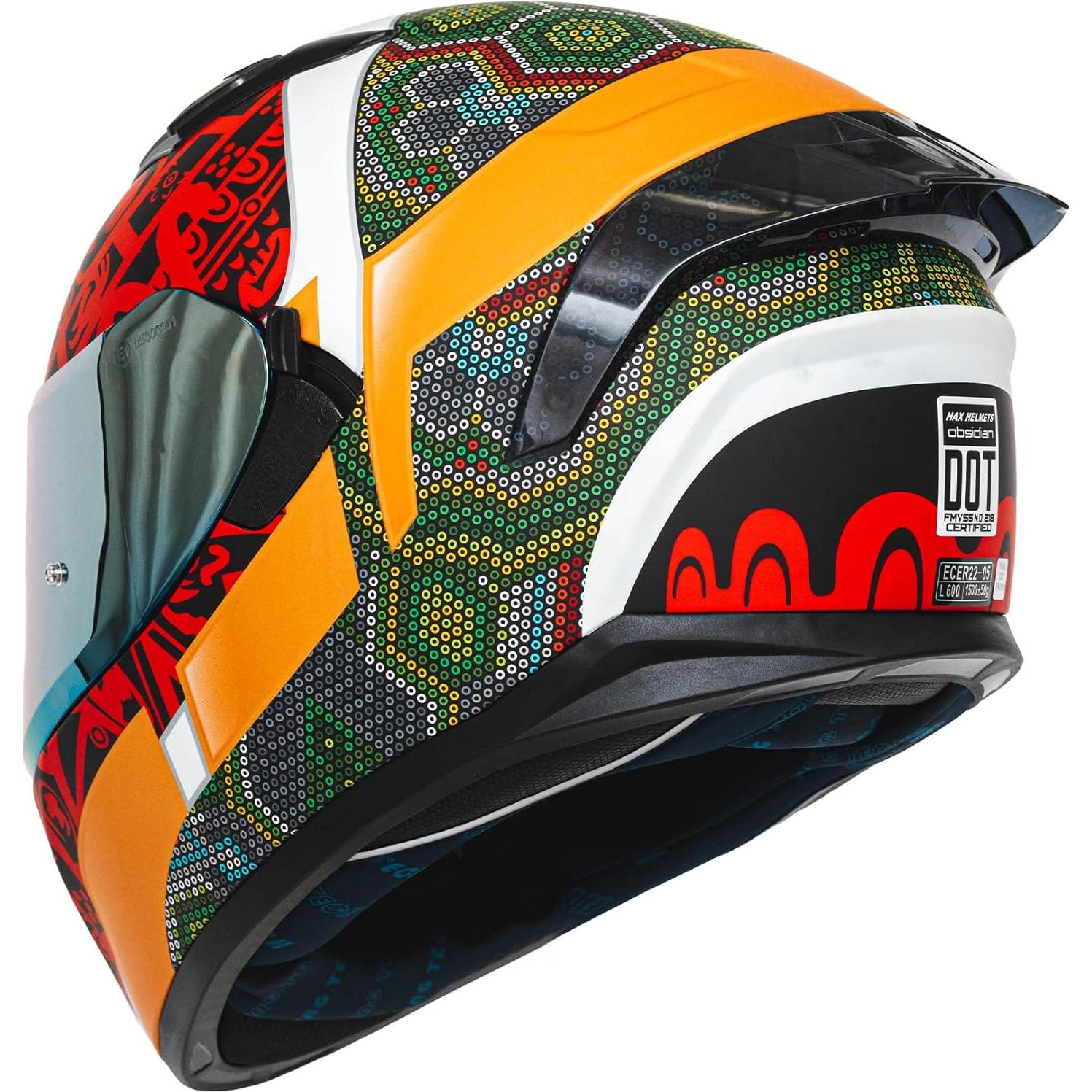 Casco Integral HAX Obsidian Doble Visera Verde XXL