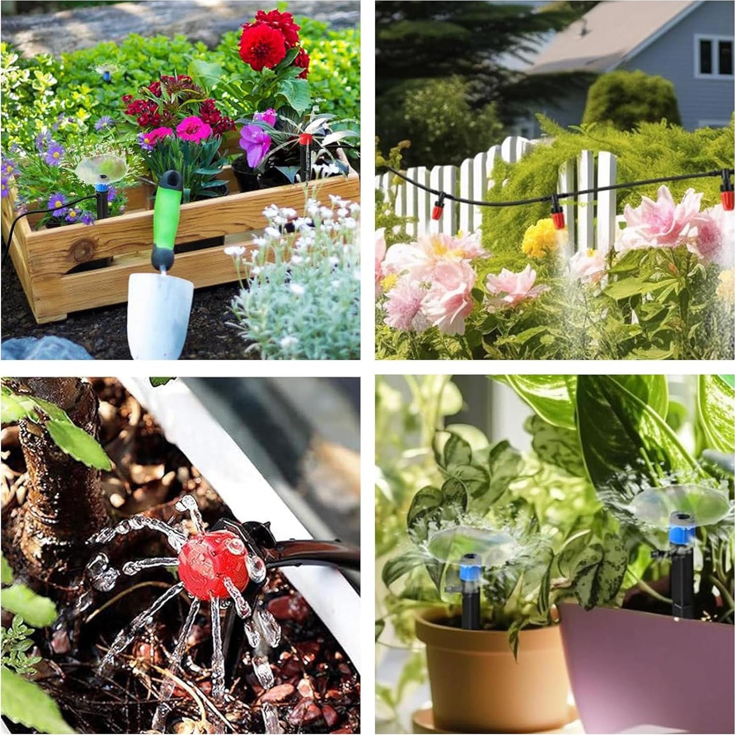 Kit de Riego por Goteo Szxc 64m 163 Piezas Jardín