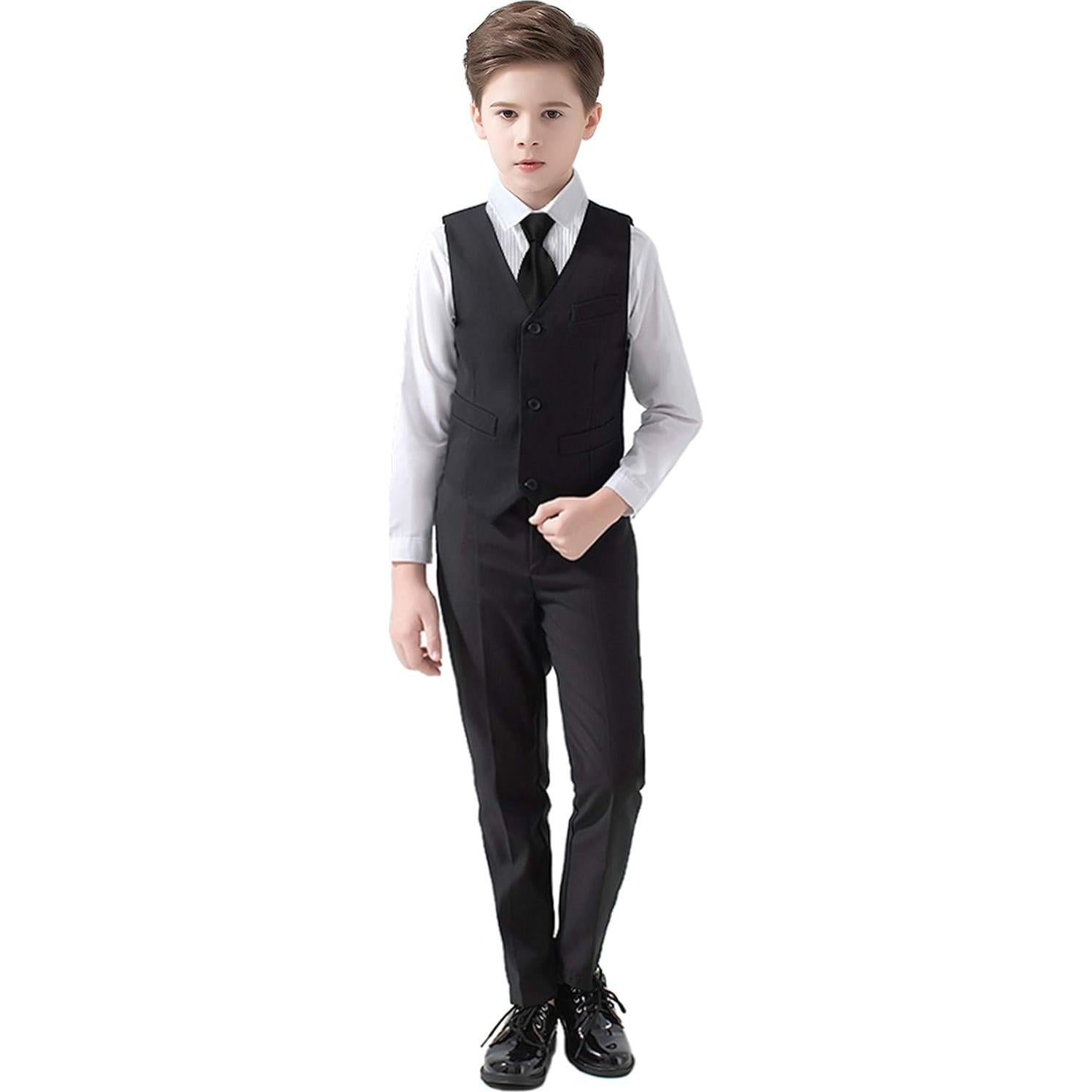Traje Slim Fit para Niños Yavakoor 5 Piezas Talla 2T Negro