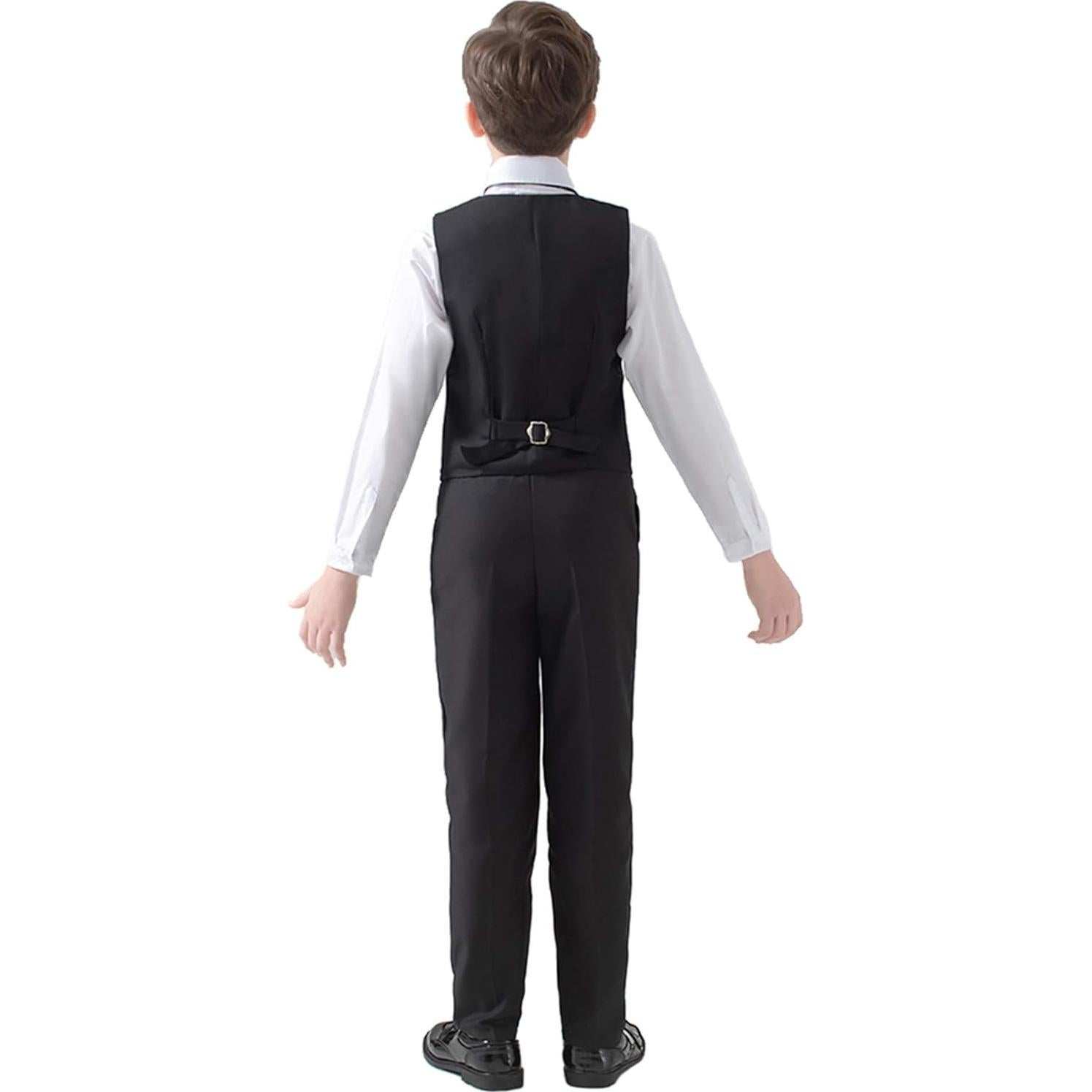 Traje Slim Fit para Niños Yavakoor 5 Piezas Talla 2T Negro