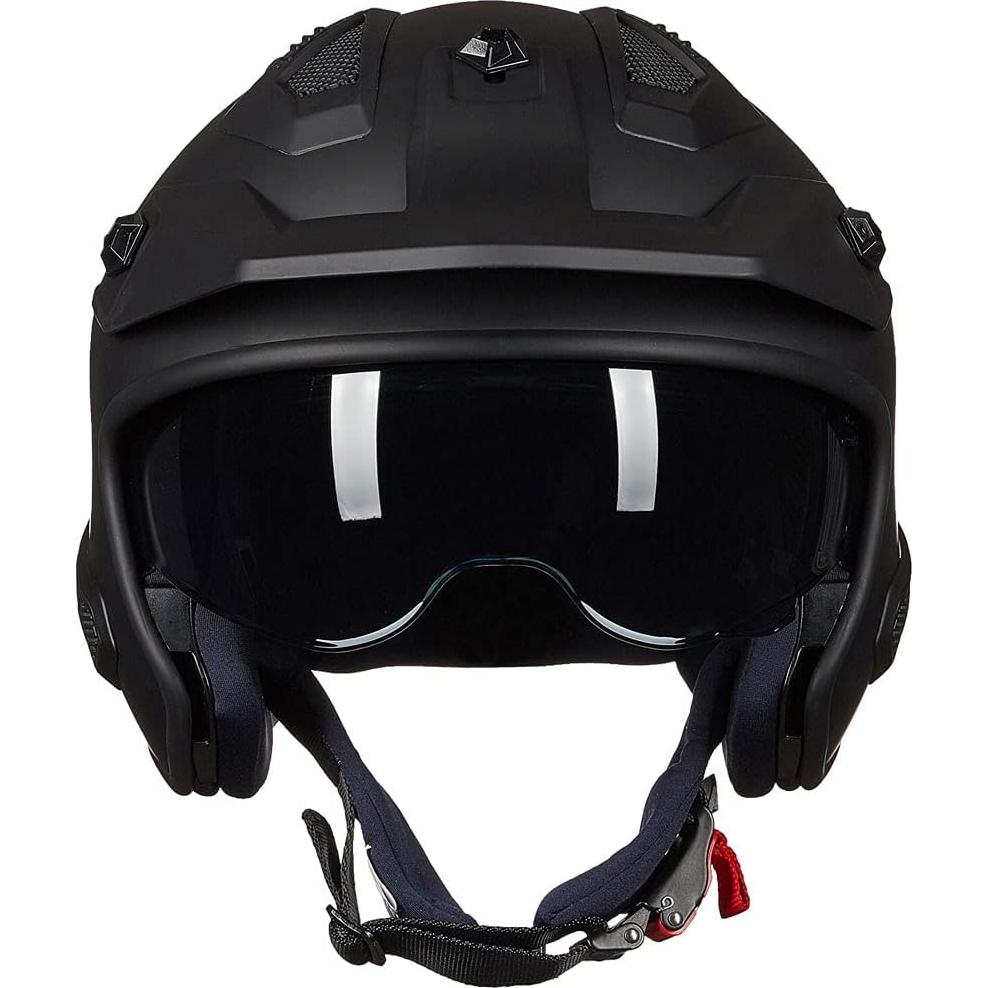 Casco Abierto ILM 726X Negro Mate XL para Motocicleta