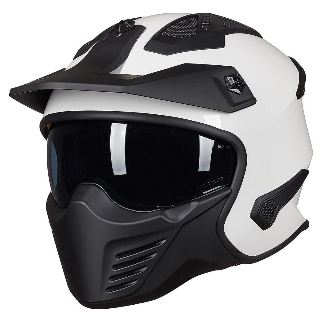 Casco Abierto ILM 726X para Motocicleta Blanco S