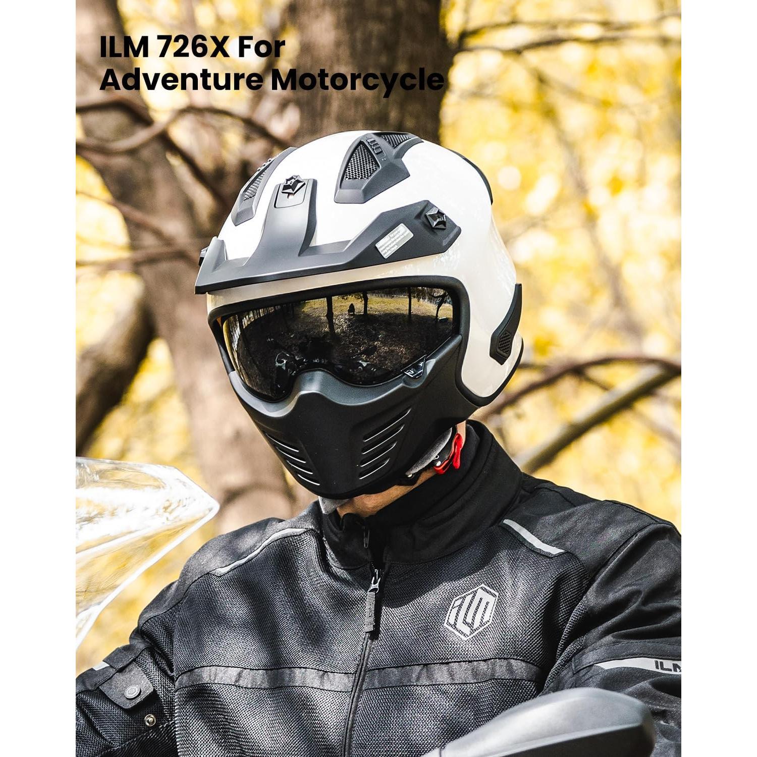 Casco Abierto ILM 726X para Motocicleta Blanco S