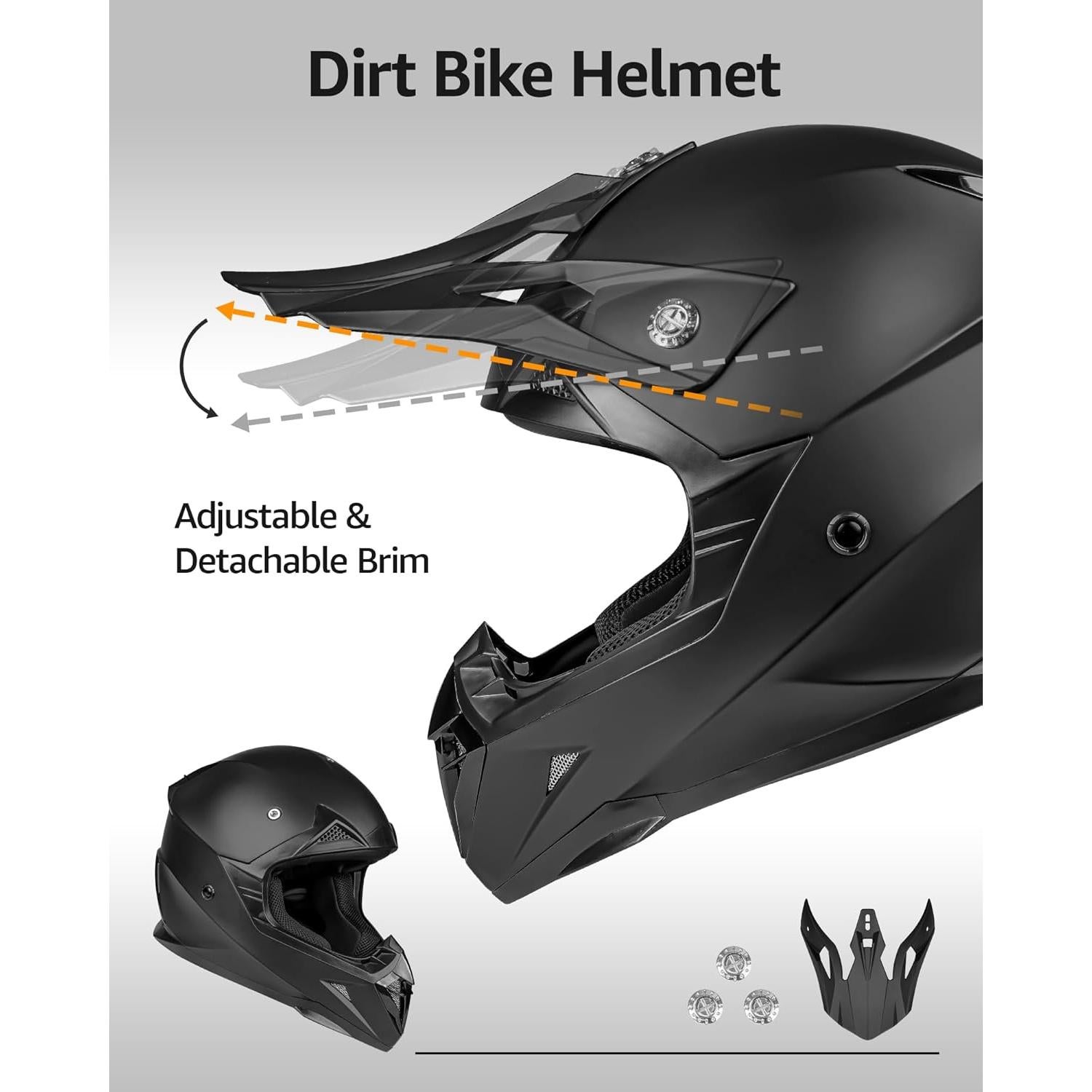 Casco YEMA YM-915 para Motocicleta Negro Mate 1.27 kg