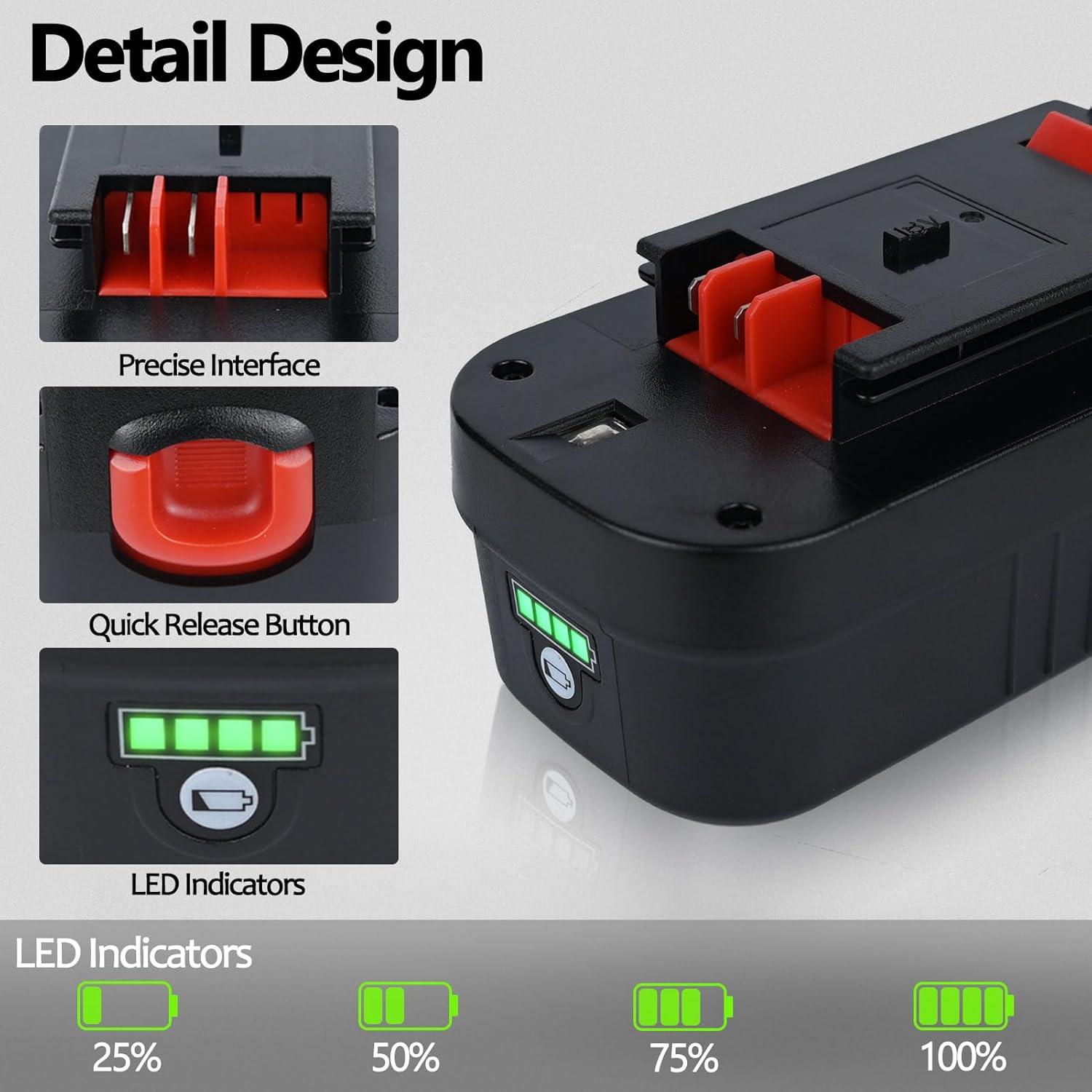 Batería de Litio 18V 6000mAh Black & Decker HPB18