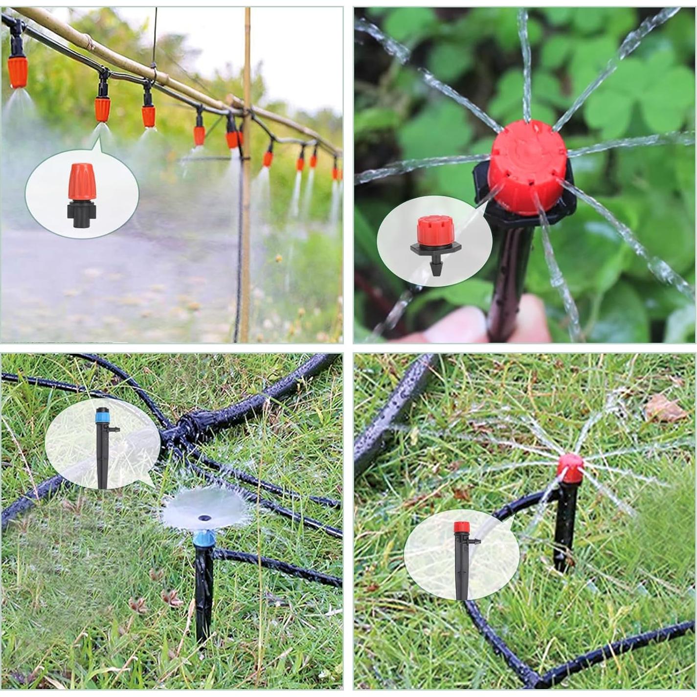 Kit de riego por goteo ASPULU 70 m 221 piezas con nebulización