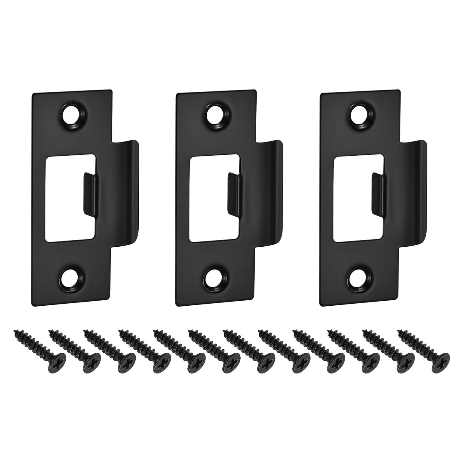 Placa de Strike para Puerta uxcell 3 Pcs Acero Inoxidable 70x40mm