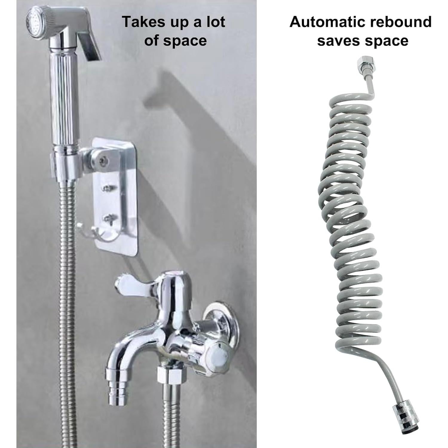 Manguera de Bidet Flexible Coufce 3m Gris PU Acero Inoxidable