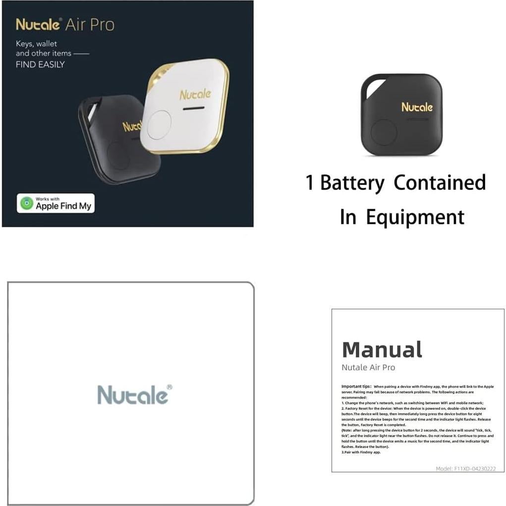 Localizador de Llaves Nutale AirPro Bluetooth iOS Negro