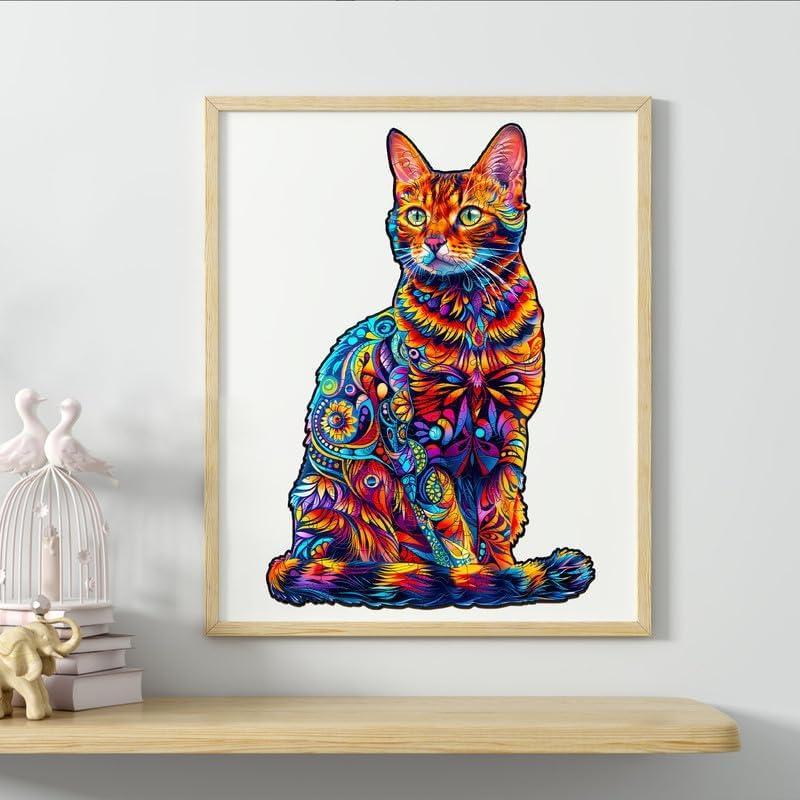 Rompecabezas de Madera Jigfoxy Gato 75 Piezas 14.5x21.3cm