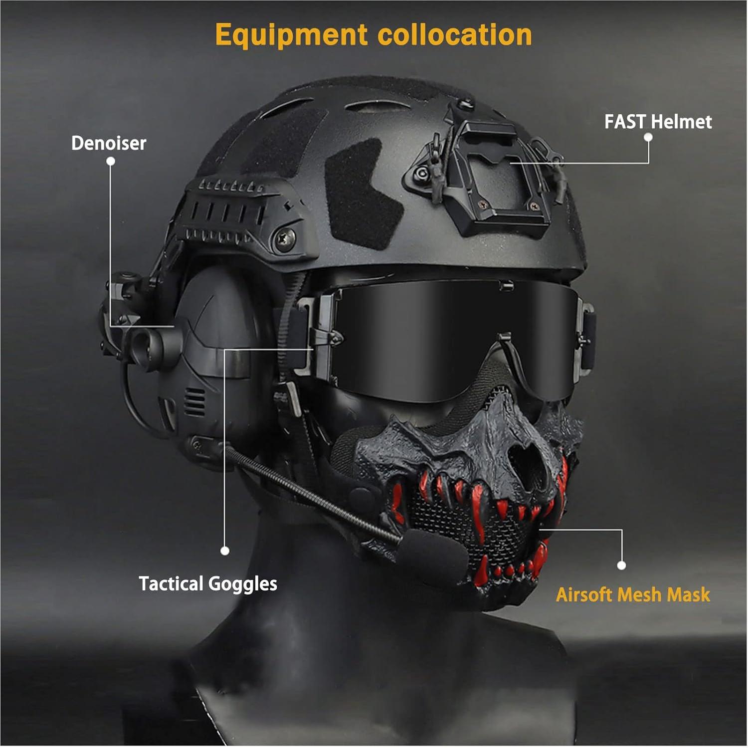 Máscara Táctica de Medio Rostro FantasyGears Calavera Airsoft
