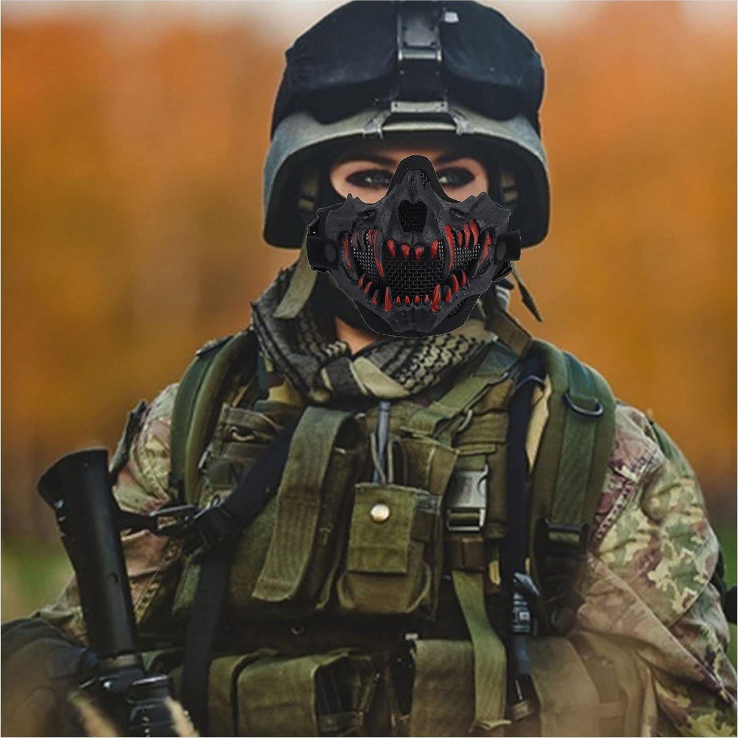 Máscara Táctica de Medio Rostro FantasyGears Calavera Airsoft