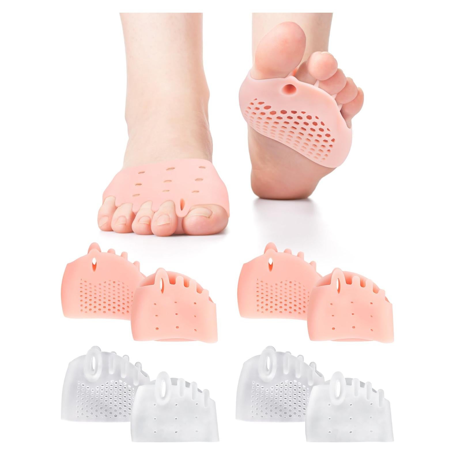 Separadores de Dedos de Silicona Snqqmtt para Alivio de Juanetes