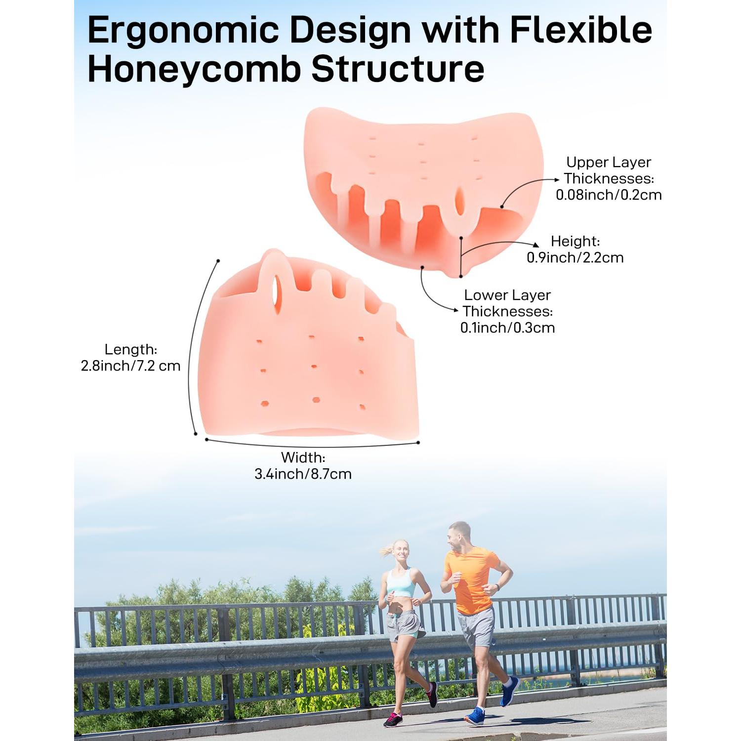 Separadores de Dedos de Silicona Snqqmtt para Alivio de Juanetes