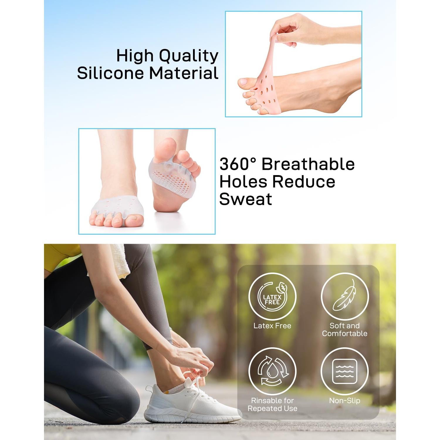 Separadores de Dedos de Silicona Snqqmtt para Alivio de Juanetes