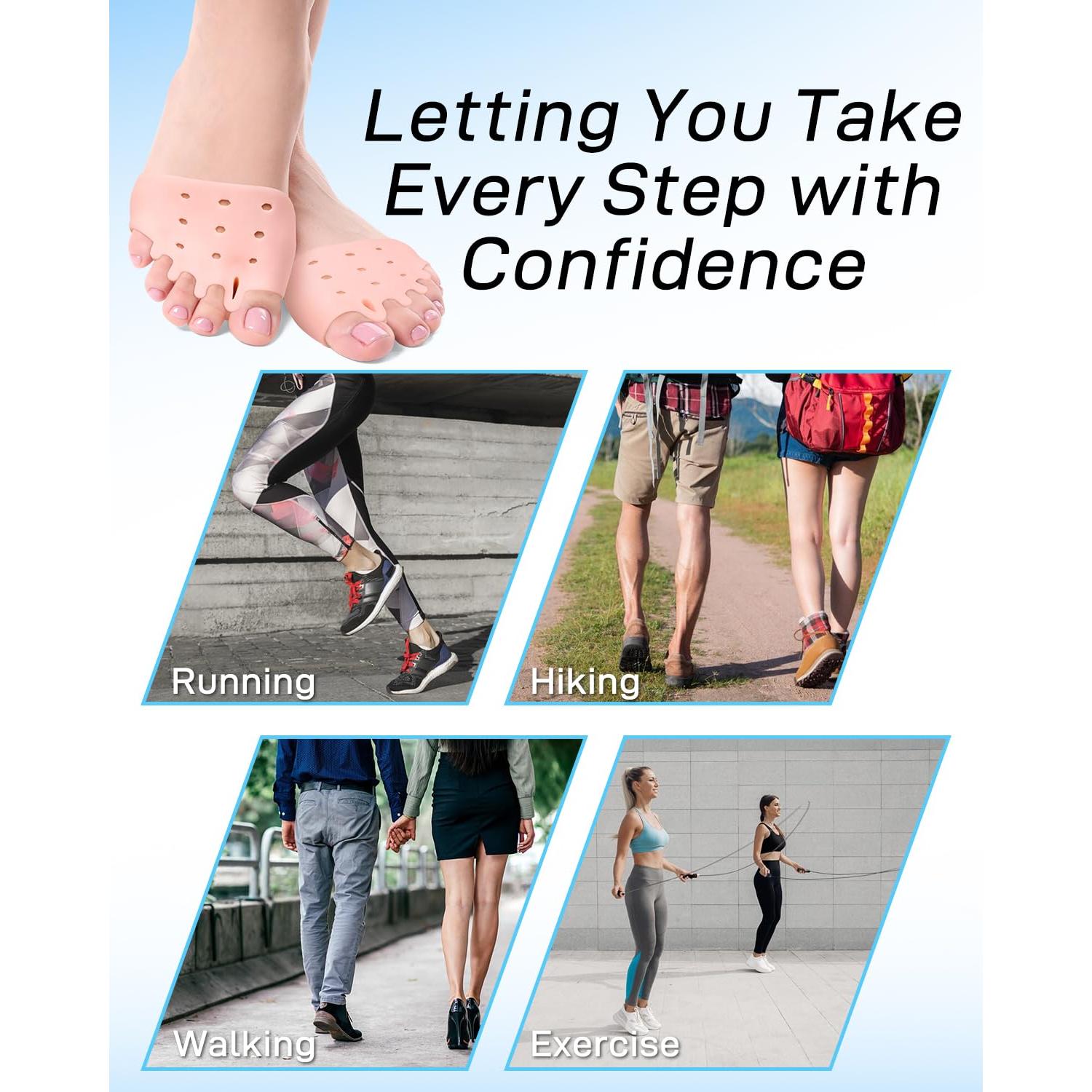 Separadores de Dedos de Silicona Snqqmtt para Alivio de Juanetes