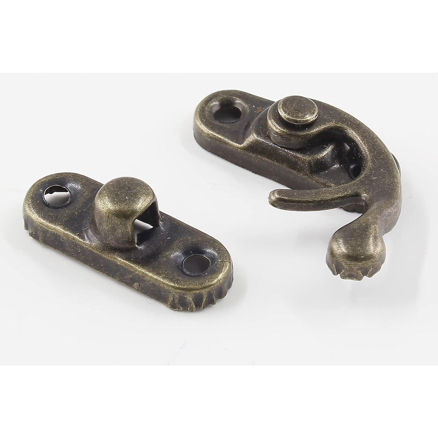 Biaungdo 5pcs Retro Vintage Style Swing Bag Clasp Closure Lock Latch for Furniture Wooden Box Jewelry Case Bronze Tone,Style 3