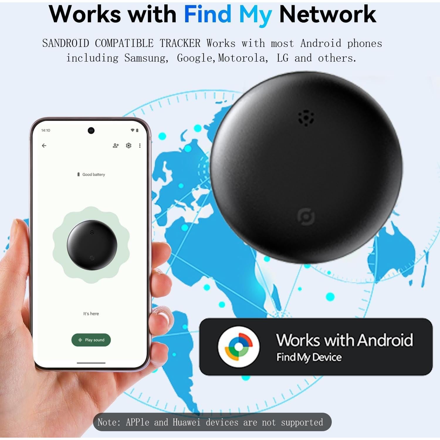 Etiquetas Bluetooth Inteligentes Delumu - Paquete de 4, Rastreo Android