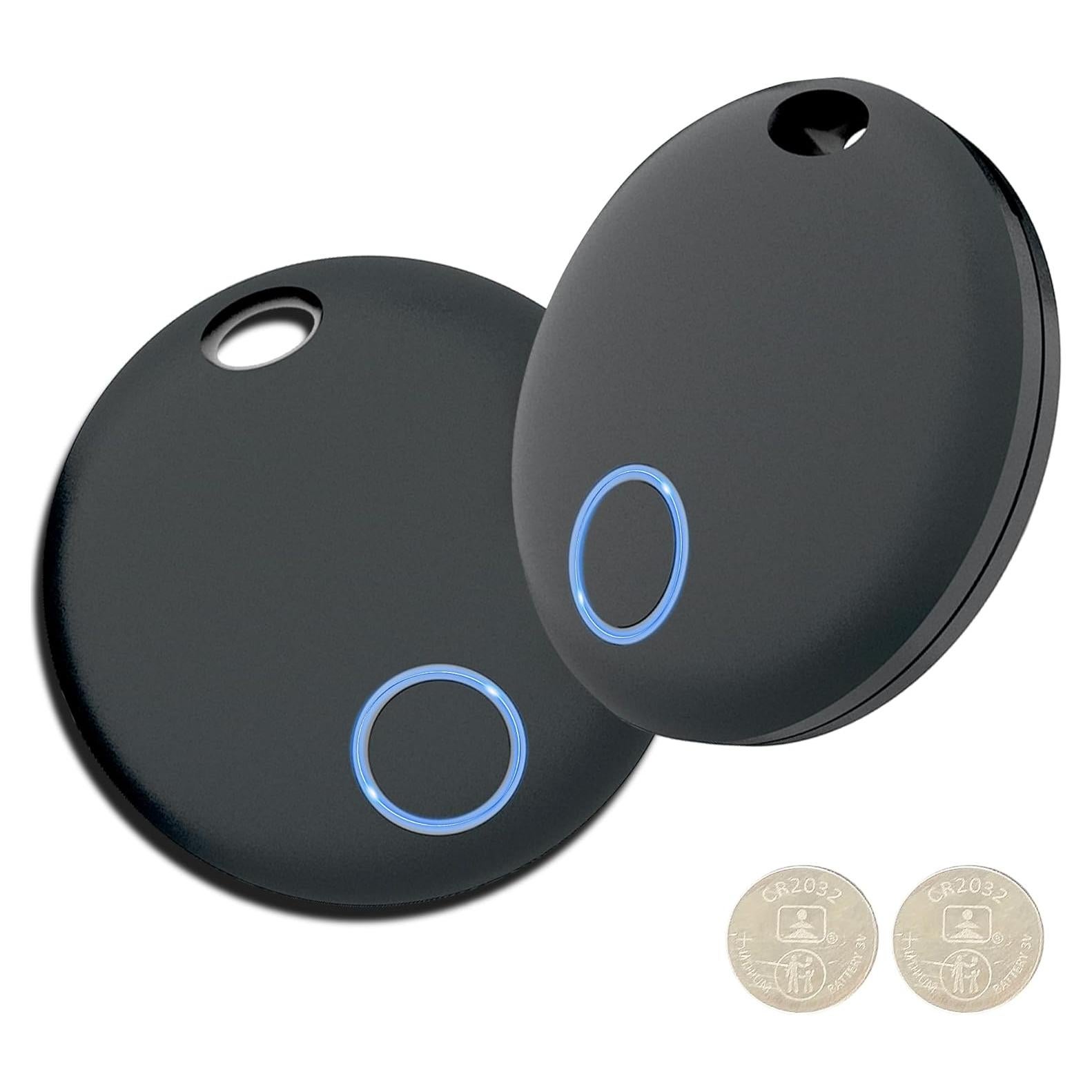 Etiquetas de Rastreo de Equipaje Yunni 2 Paquete Negro